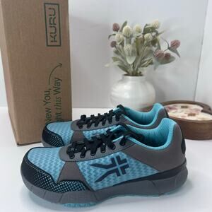 Kuru Quantum Walking Comfort Sneaker Glacial/Slate Gray/Black Women 8 Wide NWB
